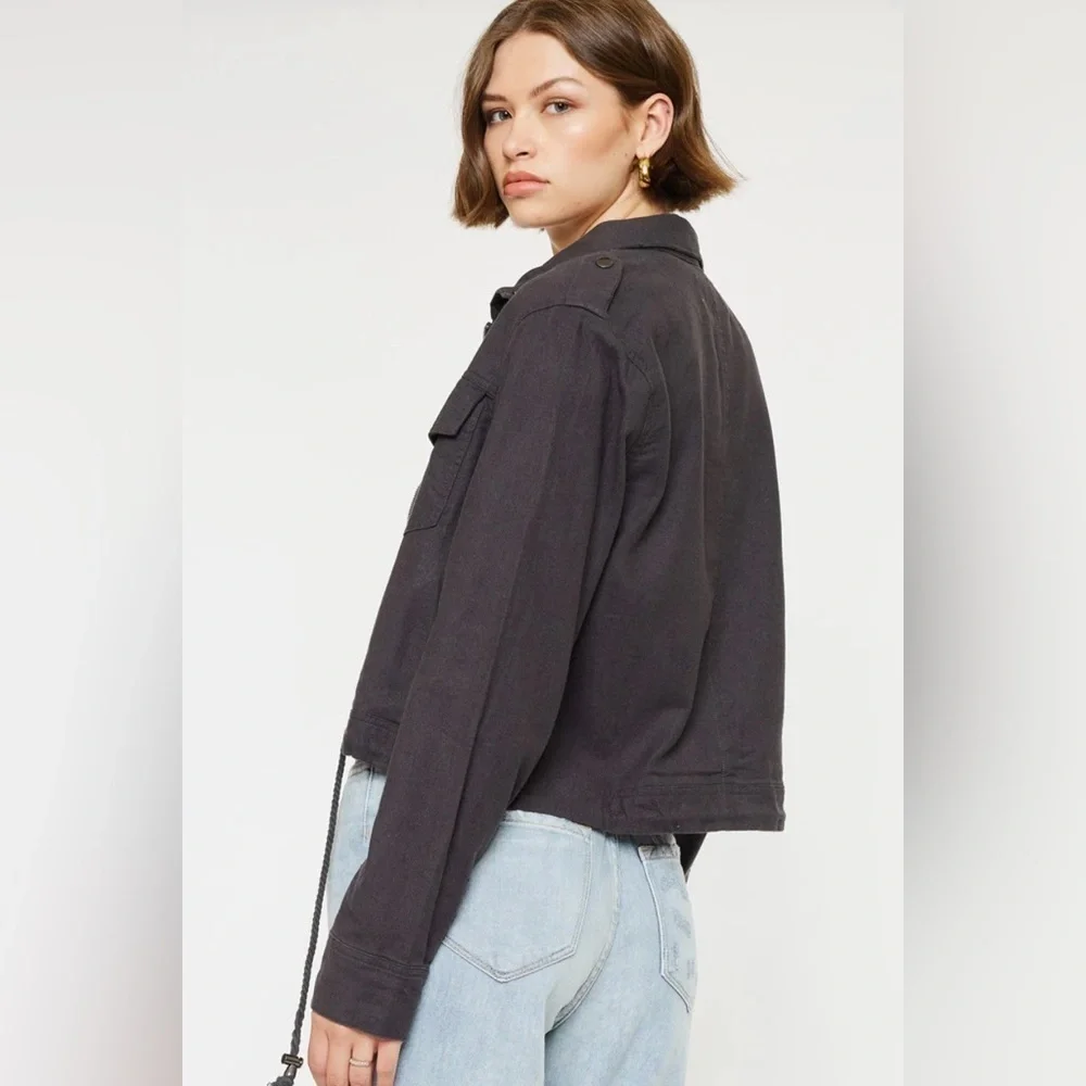 KanCan Cyclone Gray Utility Jacket Size S